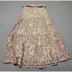 Women's MINK PINK Paisley Jedda Belted Midi Skirt Large NWT